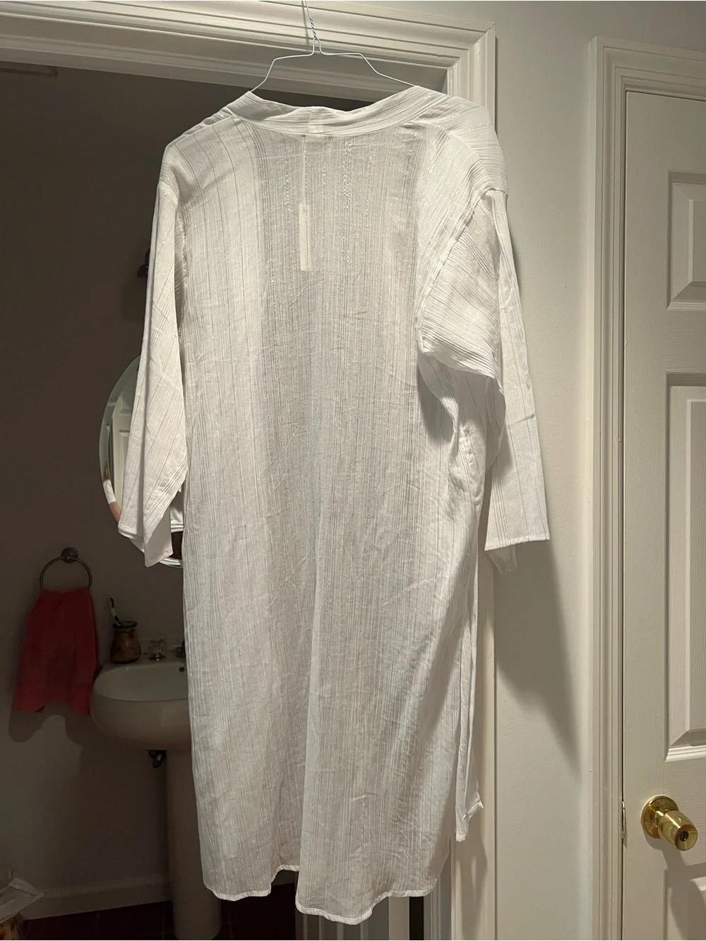 Lightweight White beach Duster Jacket